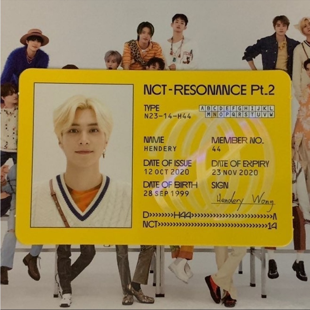 NCT 2020 Hendery Photocard